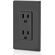 Leviton Decora 2連式コンセント ブラック (T5325-00E)