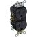 Leviton コンセント ブラック (TBR20-00E)