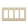 Leviton デコレーターウォールプレート 4ギャング アーモンド (80412-T)