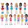 Mattel Polly Pocket フィギュア 4個入 ( FWY19)