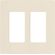 Lutron Claro ウォールプレート 2ギャング ライトアーモンド (CW-2-LA)