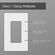 Lutron Claro ウォールプレート 1ギャング ホワイト (CW-1-WH)