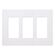 Lutron Claro ウォールプレート 3ギャング ホワイト (CW-3-WH)