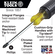 Klein Tools ラウンドシャンクスクリュードライバー (603-7)