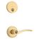 Kwikset Sedona レバー&シングルシリンダーデッドボルト サテンブラス (99910-074)