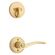 Kwikset Sedona レバー&シングルシリンダーデッドボルト サテンブラス (99910-074)