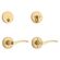 Kwikset Sedona レバー&シングルシリンダーデッドボルト サテンブラス (99910-074)