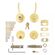 Kwikset Sedona レバー&シングルシリンダーデッドボルト サテンブラス (99910-074)