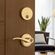 Kwikset Sedona レバー&シングルシリンダーデッドボルト サテンブラス (99910-074)