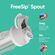 Owala FreeSip 注ぎ口蓋付ウォーターボトル コースタルミスト (C07041)