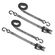 Keeper KwikFeed ラチェットタイダウン グレー 1000ポンド 2個入 (43571)