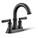 Kohler Facile センターセットバスルームシンク蛇口 マットブラック (R38805-4D-BL)