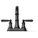 Kohler Facile センターセットバスルームシンク蛇口 マットブラック (R38805-4D-BL)