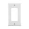 Leviton プラスティック製ロッカーウォールプレート 1ギャング ホワイト 10枚入 (80401-WMP) / WALPLAT 1G DCR WH 10PK