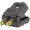 Leviton サーモプラスティック製非接地偏光プラグ 10パック (037-00101-2EP) / CLAMLITE PLUG 2WIRE BLK