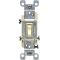 Leviton トグルスイッチ 15A アイボリー 10パック (01453-02I) / SWITCH GRND 3WAY 15A IV