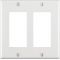 Leviton プラスティック製GFCI/ロッカーウォールプレート 2ギャング (80409-00W) / DECORA WALLPLATE 2G WHT