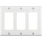 Leviton Decora GFCI/ロッカーウォールプレート 3ギャング ホワイト (80411-00W) / DECORA WALLPLATE 3G WHT