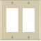 Leviton Decora プラスティック製GFCI/ロッカーウォールプレート 2ギャング (80409-00I) / DECORA WALLPLATE 2G IV