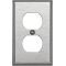 Leviton ステンレススティール製コンセントウォールプレート 1ギャング シルバー (84003-000) / SIGNLE DUPLEX WALPLT STL