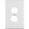 Leviton 2口コンセント用オーバーサイズ ウォールプレート 1ギャング ホワイト / WALLPLATE OVERSIZE1G WHT