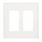 Leviton ポリカーボネート製 GFCI/ロッカー ウォールプレート 2ギャング ホワイト(C42-80309-0SW) / WALLPLAT SCRWLS 2G WHT