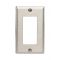 Leviton ステンレススティール製GFCI/ロッカーウォールプレート 1ギャング シルバー (84401-040) / WALLPLATE DECORA 1G SS