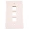 Monster Cable Just Hook It Up プラスティック製 3ポートウォールプレート 1ギャング アーモンド (141095-00) / WALLPLATE 3-PORT ALMOND