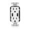 Leviton Decora コンセント USBチャージャー ホワイト (R02-T5632-0BW) / USB DUPLX RECEPTACLE WHT