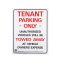 HY-KO プラスティック製サインプレート「Tenant Parking Only/Unauthorized Vehicles will be towed away」(701) / SIGN TENANT PARK 15"X19"