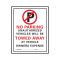 HY-KO プラスティック製サインプレート「No Parking/Unauthorized Vehicles will be Towed Away」(702) / SIGN NO PARKING 15"X19"