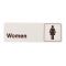 HY-KO プラスティックサインステッカー「Women」5枚入 (D-14) / SIGN DECO WOMEN 3"X9"