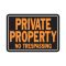HY-KO アルミニウム製サインプレート「Private Property No Trespassing」12枚入 (848) / SIGN PRIV PROP/NO TRES