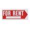 HY-KO プラスティック製サインプレート「For Rent 」5枚入 (RS-806）/ SIGN FOR RENT 10X24 WHT