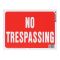 HY-KO プラスティック製サインプレート「No Trespassing」10枚入 (20612) / SIGN NO TRESPASSING R/W