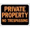 HY-KO プラスティック製サインプレート「Private Property - No Trespassing」10枚入 / SIGN PRVT PROP9X12"PLSTC