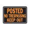 HY-KO アルミニウム製サインプレート「Posted No Trespassing Keep Out」12枚入 (813) / SIGN NO TRES KP OUT10X14