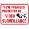 HY-KO プラスティック製サインプレート「Protected by Video Surveillance」10枚入 (20619) / SIGN VIDEO SURVEILLANCE