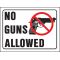 HY-KO プラスティックサイン「NO GUNS ALLOWED」(20691) / SIGN - NO GUNS ALLOWED