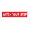 HY-KO アルミニウム製サインプレート「Watch Your Step」10枚入(440)  / SIGN WATCH STEP 2X8"ALUM