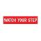 HY-KO アルミニウム製サインプレート「Watch Your Step」10枚入(440)  / SIGN WATCH STEP 2X8"ALUM