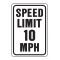 HY-KO アルミニウム製サインプレート「Speed Limit 10 Mph」 (HW-10) / SIGN SPEED 10 MPH ALUM