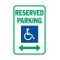 Hy-Ko アルミニウム製サインプレート「Reserved Parking」(HW-32) / SIGN HANDICAP RESRV PARK