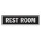 HY-KO アルミニウム製サインプレート「Rest Room」10枚入 (437) / SIGN REST ROOM 2X8" ALUM