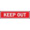 HY-KO アルミニウム製サインプレート「KEEP OUT」10枚入(417) / SIGN KEEP OUT 2X8" ALUM