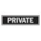 HY-KO アルミニウム製サインプレート「Private」10枚入 (433) / SIGN PRIVATE 2X8" ALUM