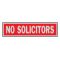 HY-KO アルミニウム製サインプレート「No Solicitors」10枚入 (427) / SIGN NO SOLICITORS 2X8"