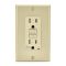 Leviton アラーム付GFIコンセント 15amps アイボリー (GFTA1-I) / AUDIBLE GFI RECEPT15A IV