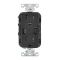 Leviton Decora USBチャージャー付コンセント 15AMP ブラック (T5632-E) / USB OUTLET 15AMP BLK