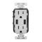 Leviton Decora USBチャージャー付コンセント 15AMP グレー (T5632-GY) / USB OUTLET 15AMP GRY